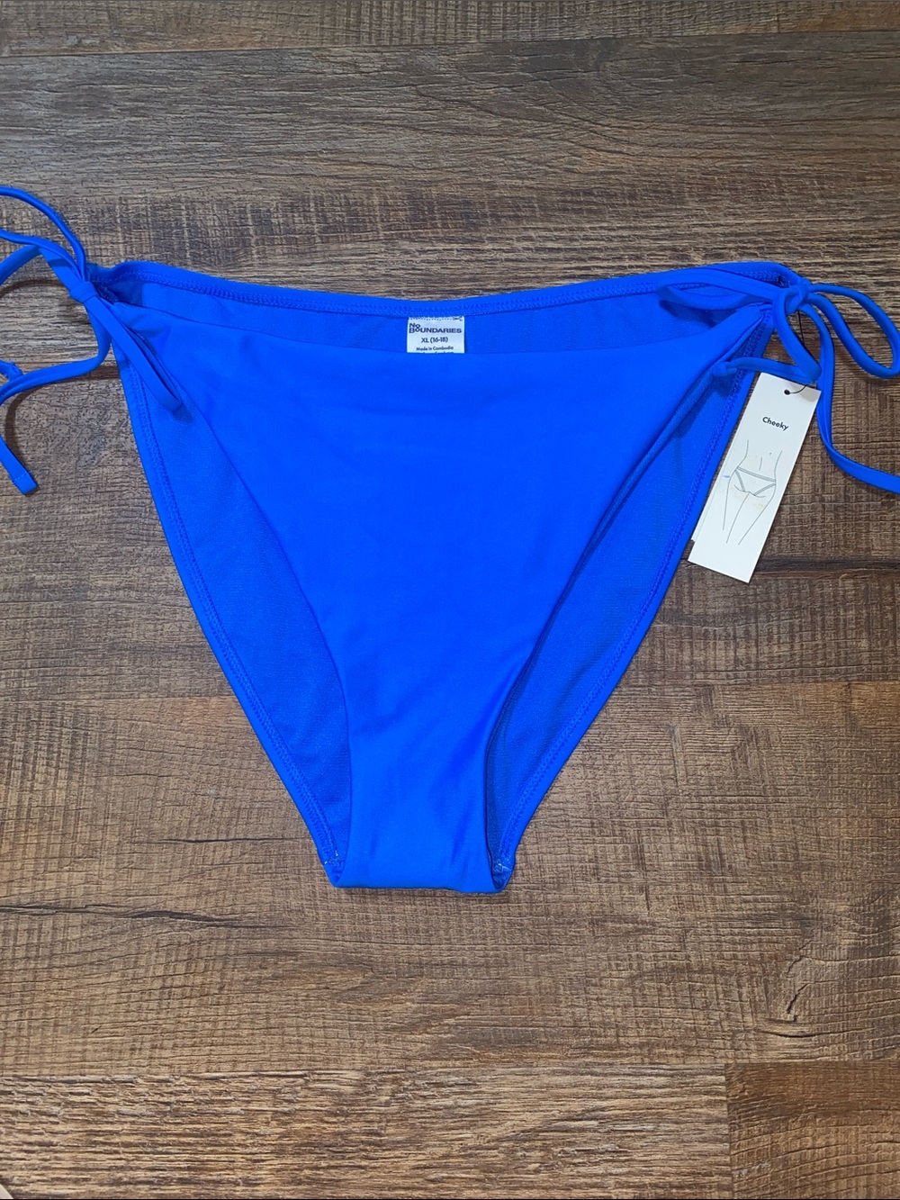 No Boundaries Blue Women Tie On Side Bikini Swim Bottoms XL 16-18